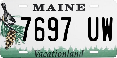 ME license plate 7697UW