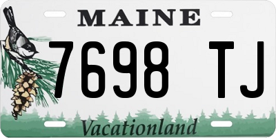 ME license plate 7698TJ