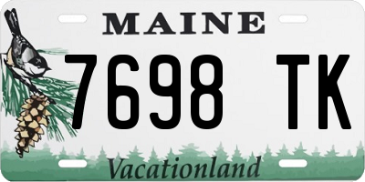 ME license plate 7698TK