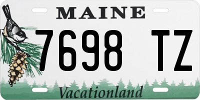 ME license plate 7698TZ