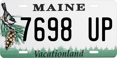 ME license plate 7698UP