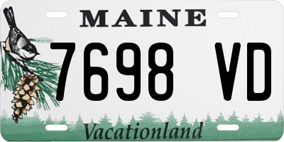 ME license plate 7698VD