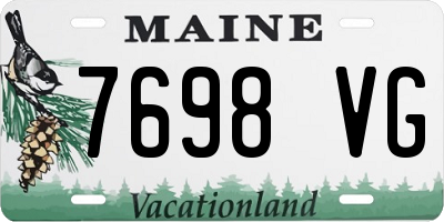 ME license plate 7698VG