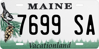 ME license plate 7699SA