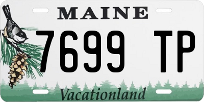 ME license plate 7699TP