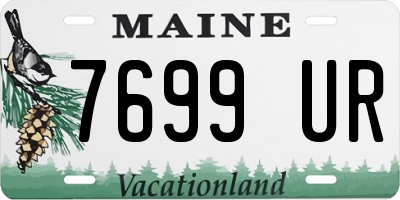 ME license plate 7699UR