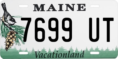 ME license plate 7699UT