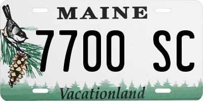 ME license plate 7700SC