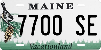 ME license plate 7700SE