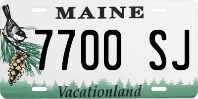 ME license plate 7700SJ