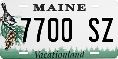 ME license plate 7700SZ
