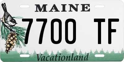 ME license plate 7700TF