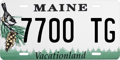 ME license plate 7700TG