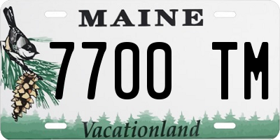 ME license plate 7700TM