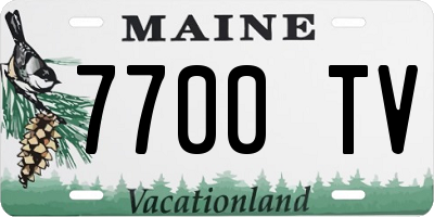 ME license plate 7700TV