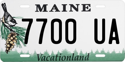 ME license plate 7700UA