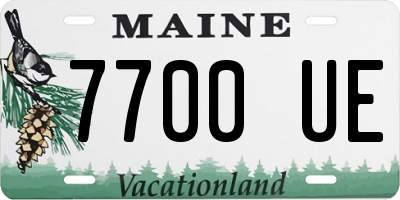 ME license plate 7700UE