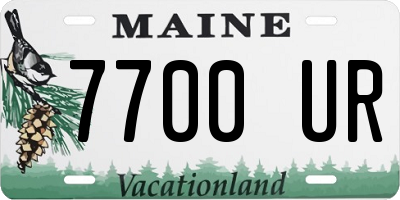 ME license plate 7700UR