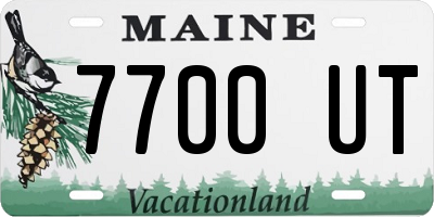 ME license plate 7700UT