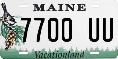 ME license plate 7700UU