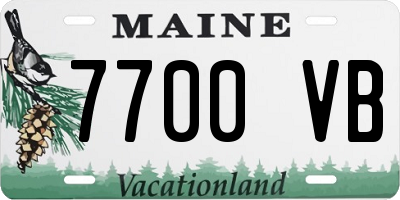ME license plate 7700VB