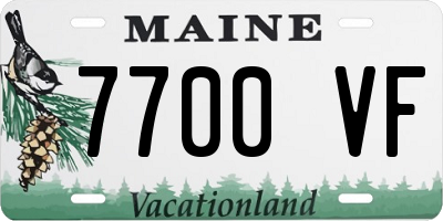 ME license plate 7700VF