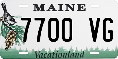 ME license plate 7700VG