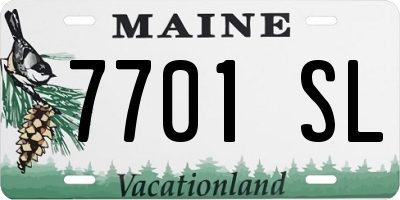 ME license plate 7701SL