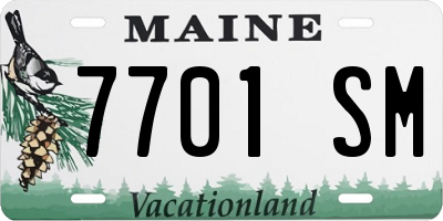 ME license plate 7701SM