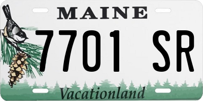 ME license plate 7701SR