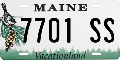 ME license plate 7701SS