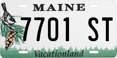 ME license plate 7701ST