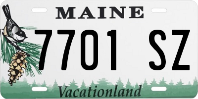ME license plate 7701SZ