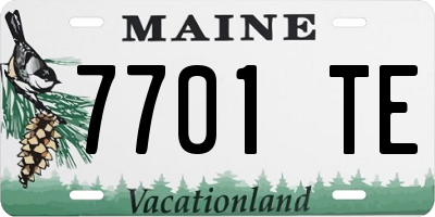 ME license plate 7701TE