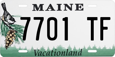 ME license plate 7701TF