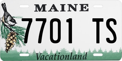 ME license plate 7701TS