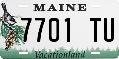 ME license plate 7701TU