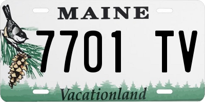 ME license plate 7701TV