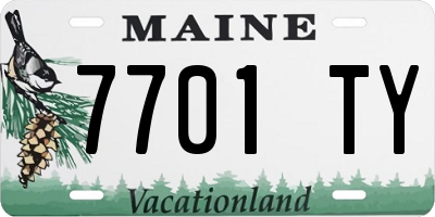 ME license plate 7701TY
