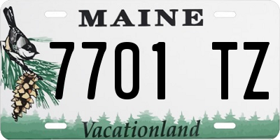 ME license plate 7701TZ