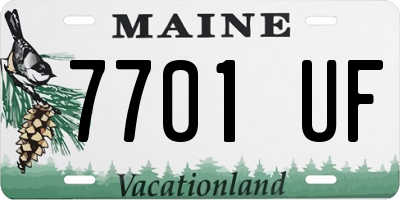 ME license plate 7701UF