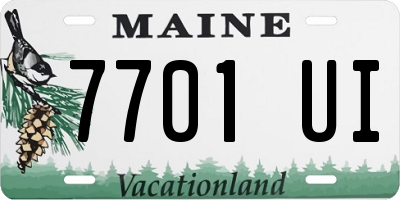 ME license plate 7701UI