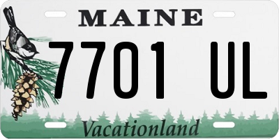 ME license plate 7701UL