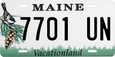 ME license plate 7701UN