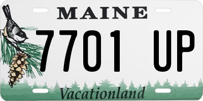ME license plate 7701UP