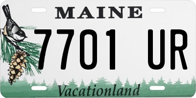ME license plate 7701UR