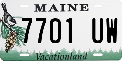 ME license plate 7701UW