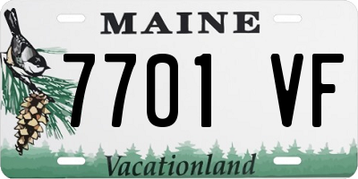 ME license plate 7701VF