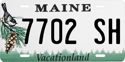 ME license plate 7702SH
