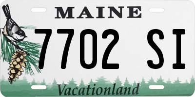 ME license plate 7702SI